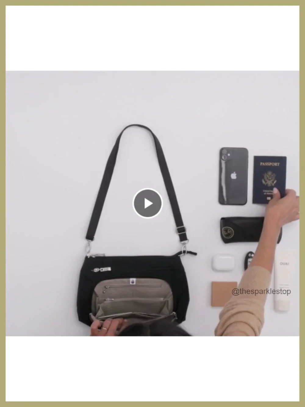 Baggallini Original Everyday Crossbody Purse RFID Protected Nylon Travel Bag